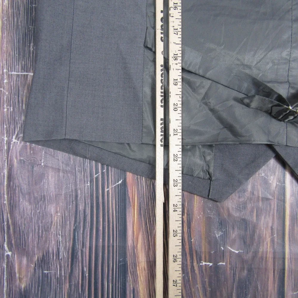 RUTH & BOAZ Vest Mens Medium Gray Dress Suit Waistcoat 4 Button Adjustable Back - Picture 6 of 6